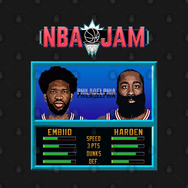 NBA JAM - Philly Basketball by Buff Geeks Art