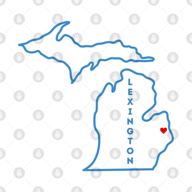 Lexington MI Love (Blue) by TorrezvilleTees