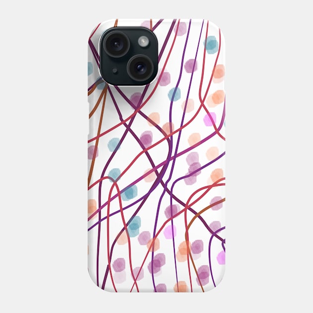 White pattern design with painted dots Phone Case by jen28