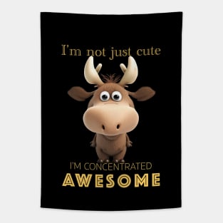 Stag Concentrated Awesome Cute Adorable Funny Quote Tapestry