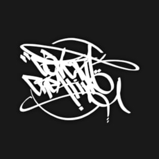 Handstyle Graffiti logo Covert Creative Black + White T-Shirt