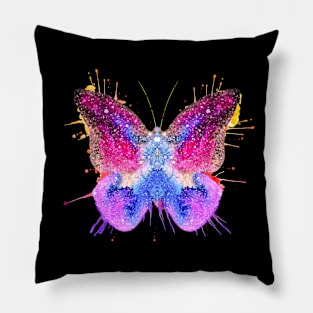 Colorful Watercolor Butterfly Pillow