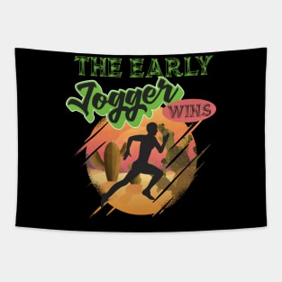 Funny Marathon Running and Cross Country Trail Runner Tapestry