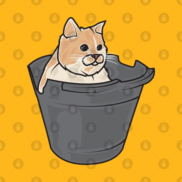 Fat Cat in a Bucket by crissbahari