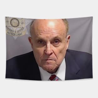 Rudy Giuliani Mug Shot Tapestry