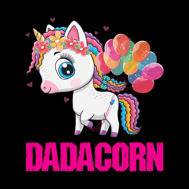 Dadacorn Unicorn Lovers Dad by unicorn shirt