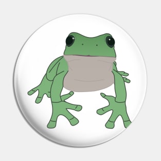 A cute green frog with cute eyes Pin