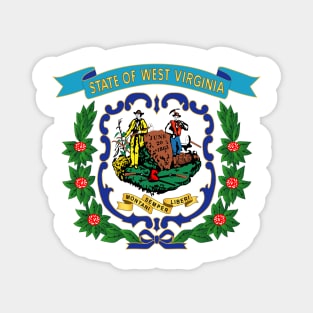 West Virginia - 1863 - Blue - Gold X 300 Magnet