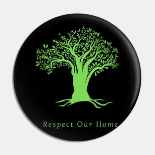 Green Tree Environmentalism Advocacy and Cause Pin