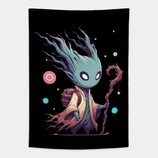 Kawaii Forest Tree Mage Wizard Spirit Tapestry