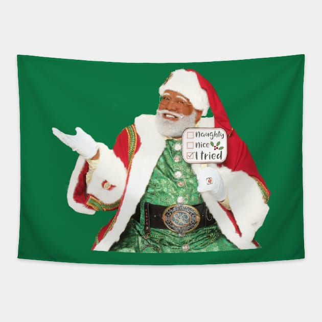 Santa I tried Tapestry by North Pole Fashions