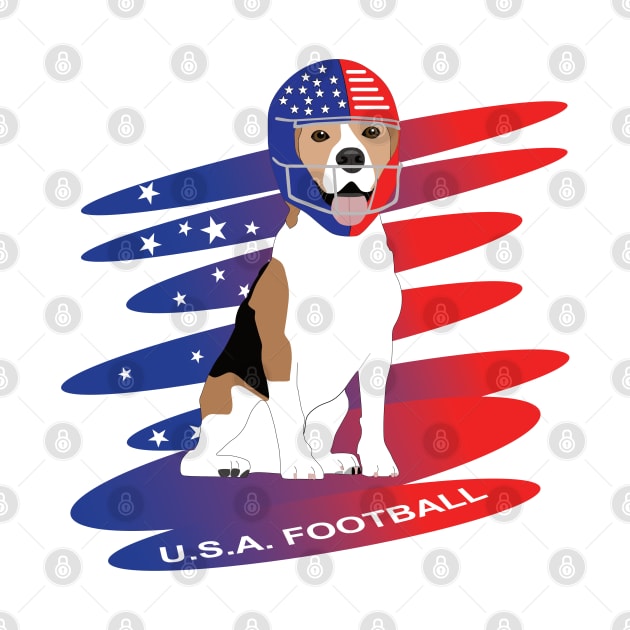 Dog with american football helmet by GiCapgraphics