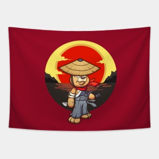 Samurai Teddy Bear Tapestry