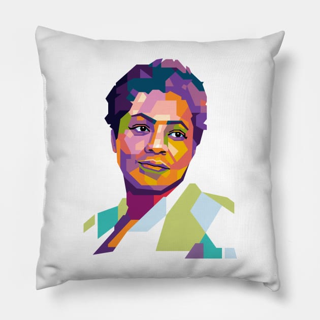 Selma Burke WPAP Popart Pillow by ifatin