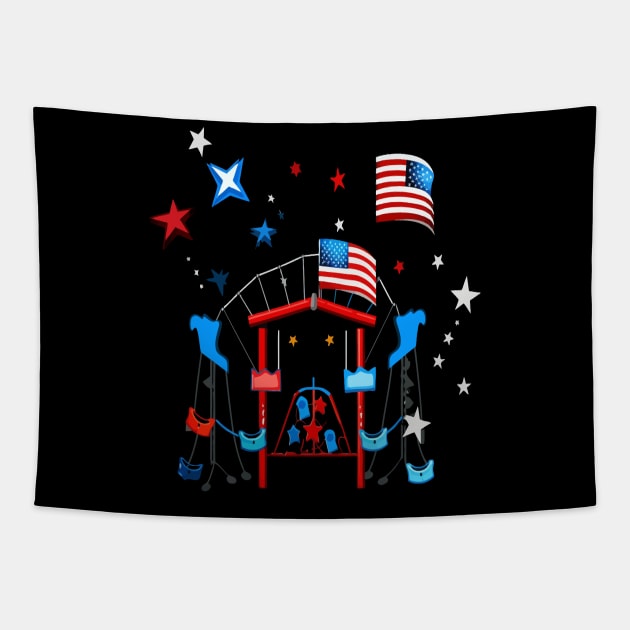 Patriotic Playground Tapestry by JH Mart