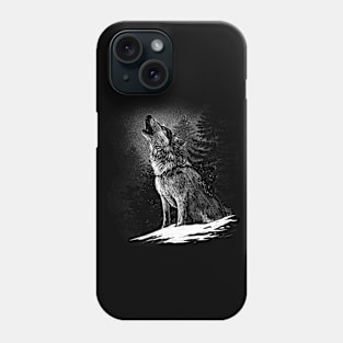 Wolf howling Phone Case