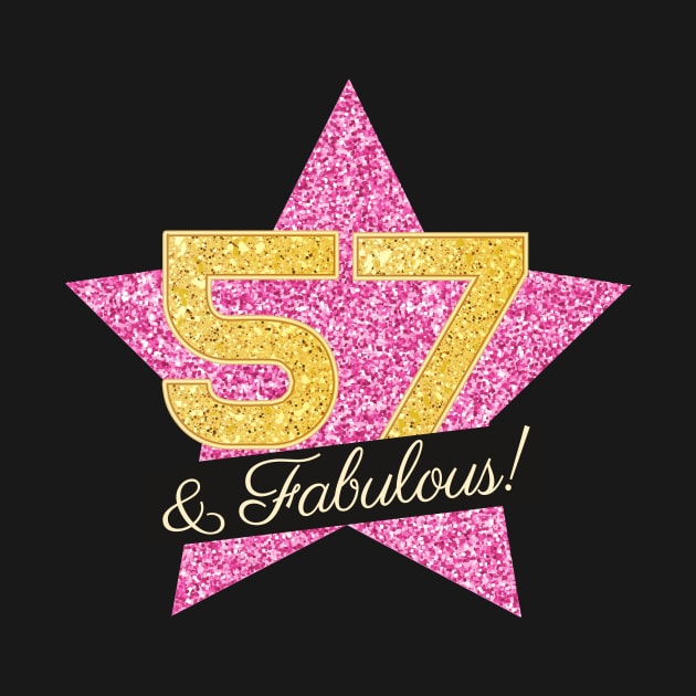 57th Birthday Gifts Women Fabulous - Pink Gold by BetterManufaktur