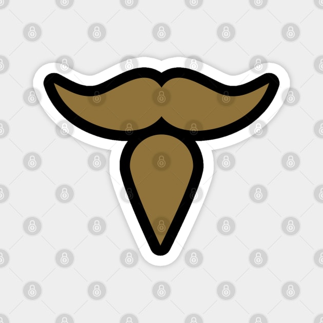 hipster moustache beard Magnet by MNZStar