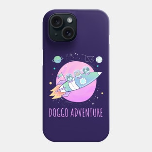 Doggo cosmic adventure Phone Case