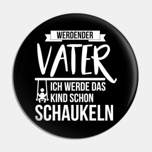 Werdender vater kind schaukeln (white) Pin