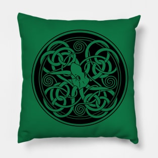 The Cyclic Celtic Octopus Takes on the Color of the Background! Pillow