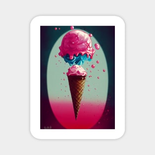 Delicious strawberry ice cream Magnet