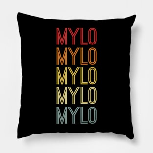 Mylo Name Vintage Retro Pattern Pillow