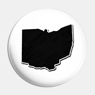 Black Ohio Outline Pin