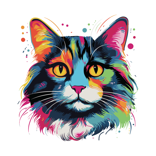 Cute cat pop art by Hoperative