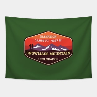 Snowmass Mountain Colorado - 14ers Mountain Climbing Badge Tapestry