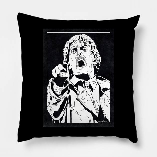 BODY SNATCHERS (Black and White) Pillow by Famous Weirdos
