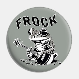 "FROCK" Rocker frog funny animal Pin