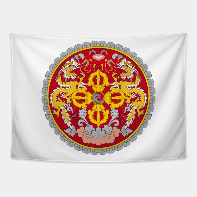 Emblem of Bhutan Tapestry by Flags of the World