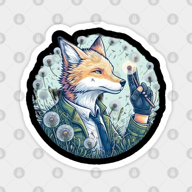 Fox Dandelion AI Magnet by DorianFox