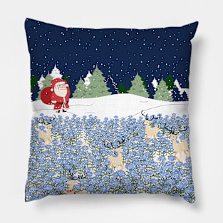 Santa and lost deers Pillow