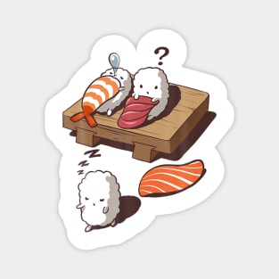 Sleep Walking Sushi Japanese Nice Magnet