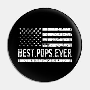 Father's Day Best Pops Ever with US American Flag Pin