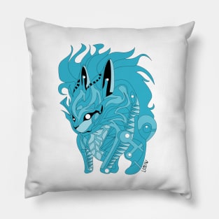 the rabbit kaiju ecopop esquilax in mexican totonac patterns art Pillow