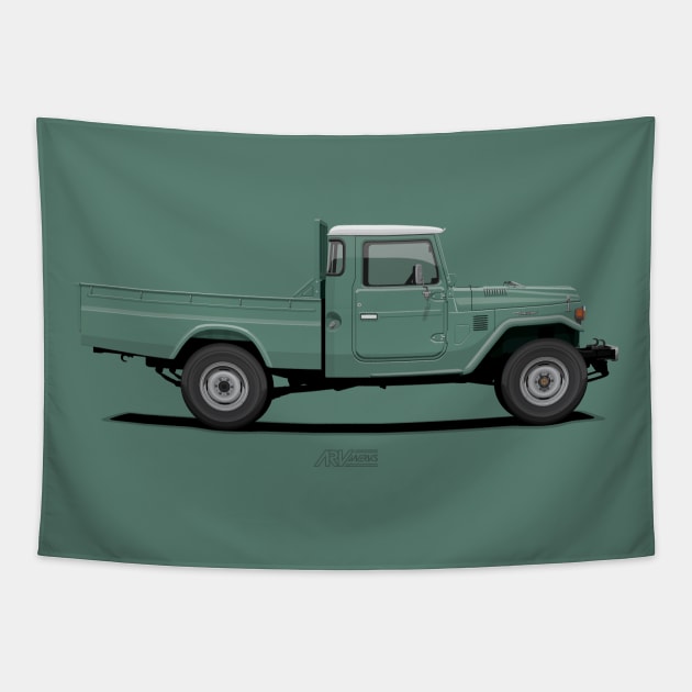 Land Cruiser FJ45 Pick Up Green Tapestry by ARVwerks