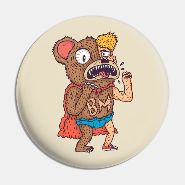 Bear Man Pin by hex