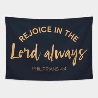 Christian Merch Rejoice in the Lord Always Biblical Verse Quote Tapestry