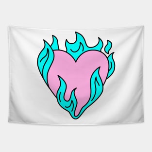 Heart in flame Tapestry