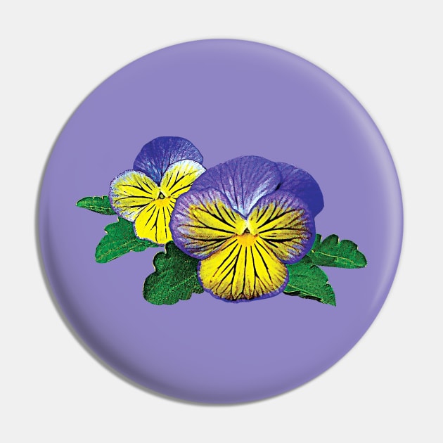 Pansies - Shy Little Pansy Pin by SusanSavad