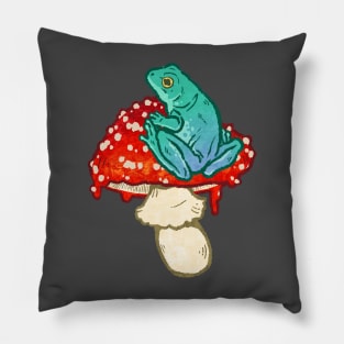 Small Frog on a Mushroom Pillow