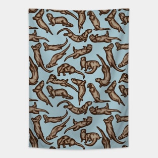 Otters All Over Print Tapestry