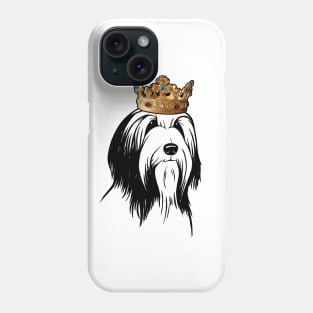 Bearded Collie Dog King Queen Wearing Crown Phone Case