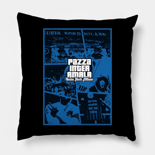 Pazza inter amala Pillow by lounesartdessin