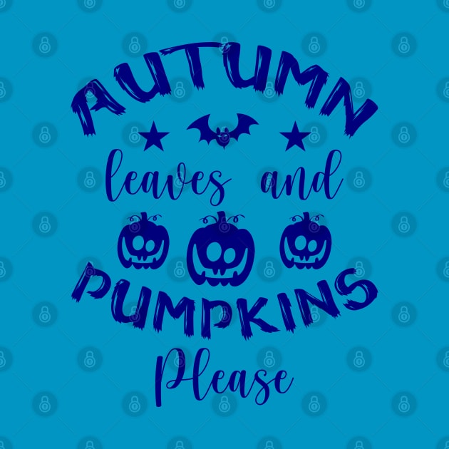 Autumn Pumpkins - Blue color by Lebihanto