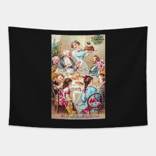 Vintage Christmas Holiday Tapestry