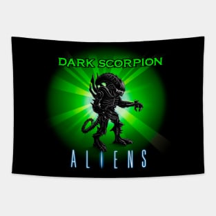Dark Scorpion Alien Tapestry